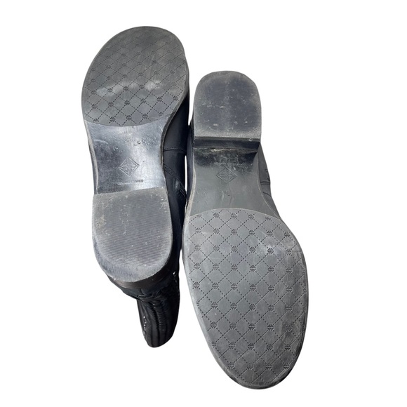 Antonio Melani Pembrookes Braided Back Detail Block Heel Riding Boots Black 8 - Picture 7 of 9